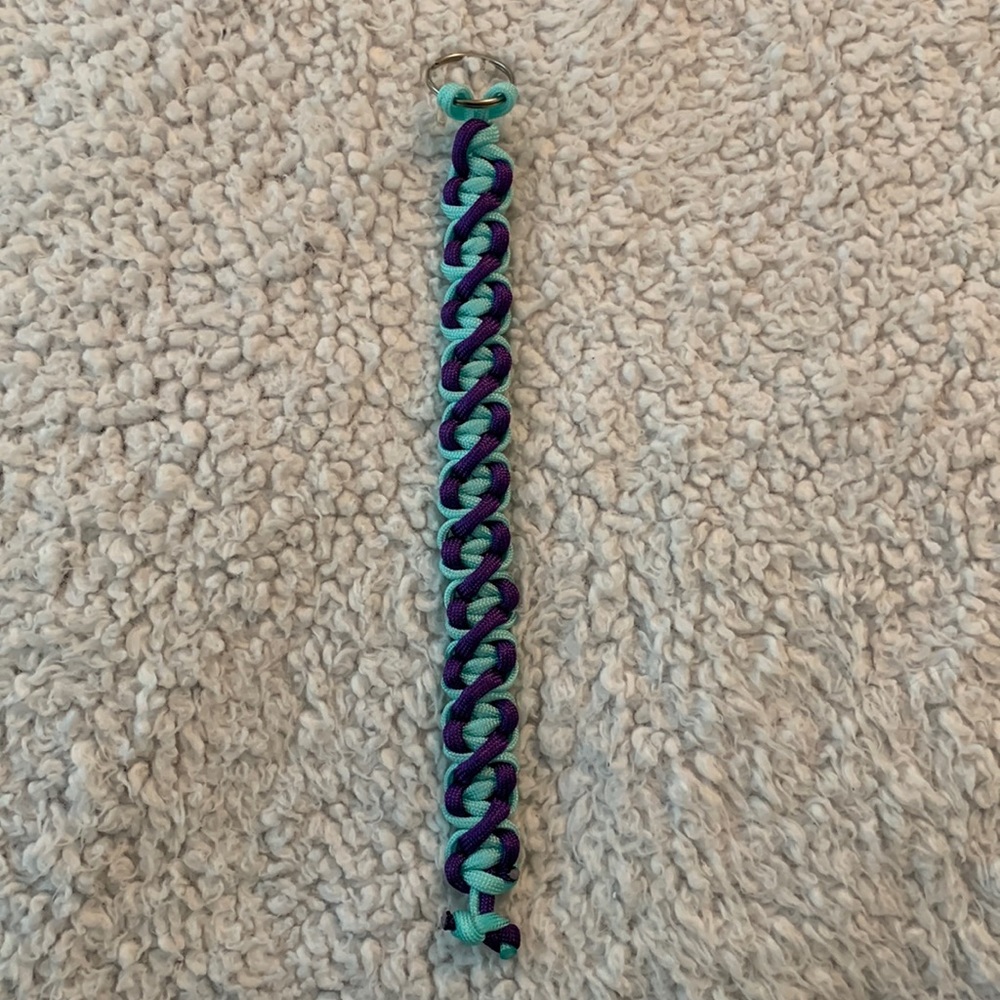 Blue and Purple JUMBO Paracord Keychain / Bag Charm